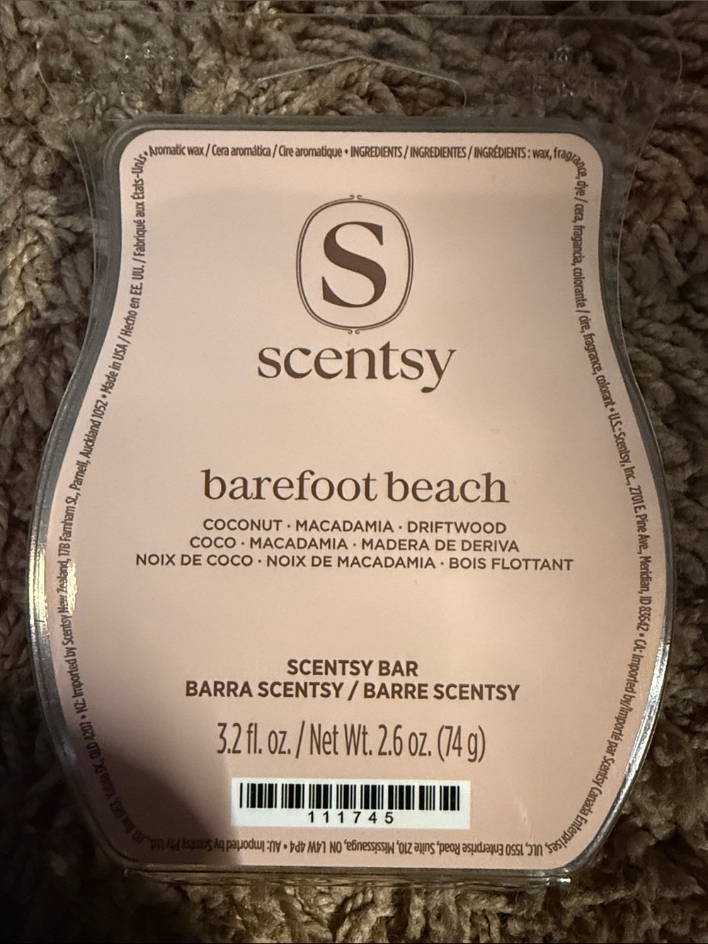 Scentsy Barefoot Beach Wax Bar